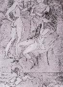 Jules Pascin Cupiter and three woman painting